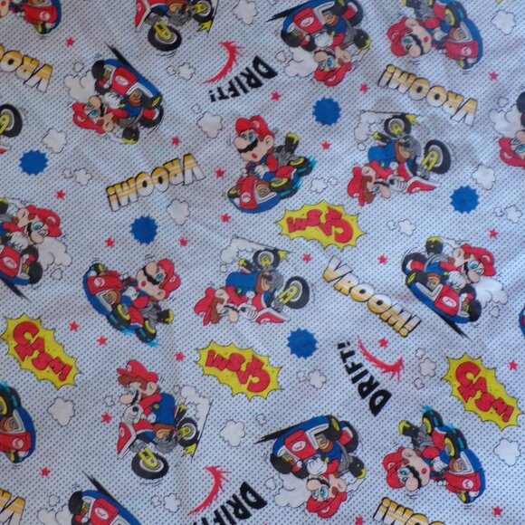 MarioKart Mario Kart Brothers Fabric 100% Cotton Quilting Nintendo 7 YARDS - Picture 4 of 4